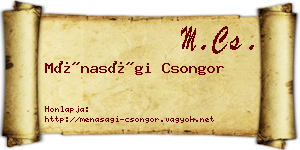 Ménasági Csongor névjegykártya